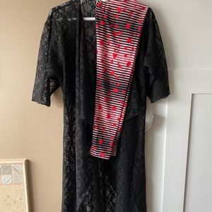 LuLaRoe Small Black Lace Shirley & OS Leggings